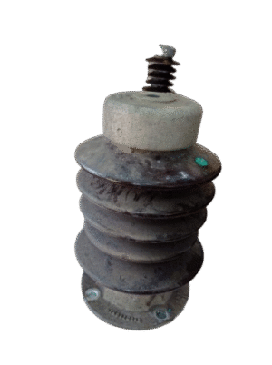 Industrial insulator before and after protective coating