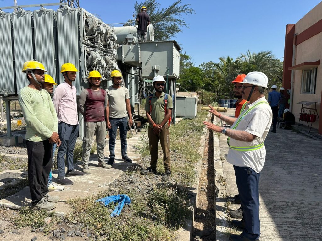 Technical team discussing insulation protection project