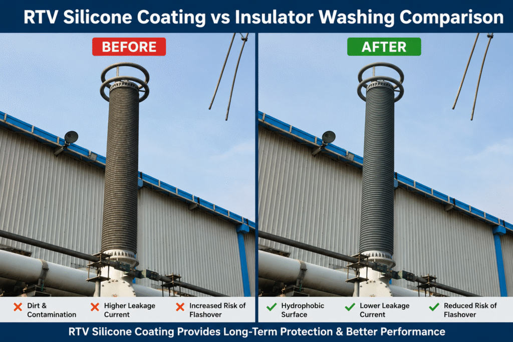 Before and After Insulator Protection Comparison