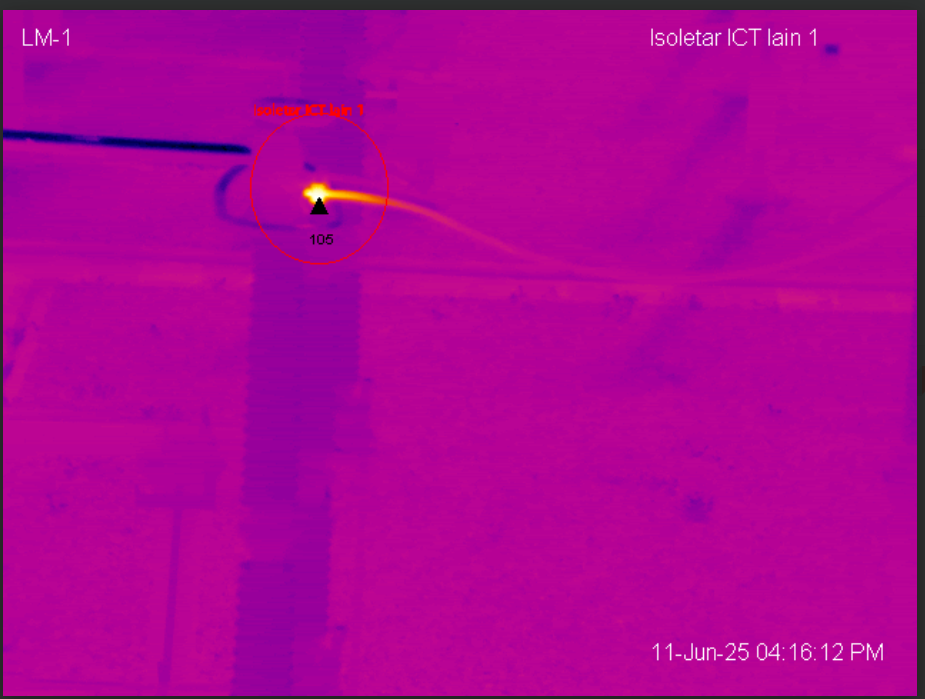 Loose electrical connection detection using thermal imaging in a substation
