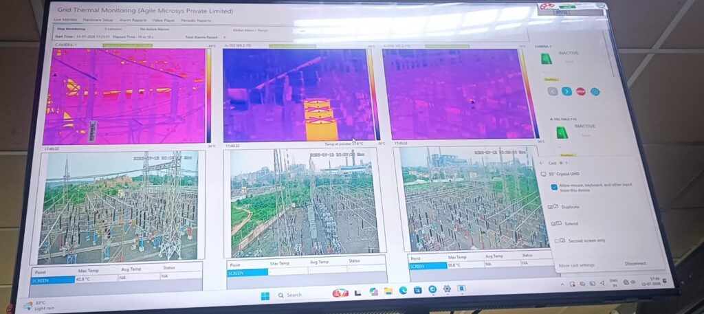 Thermal imaging inspection of electrical equipment in a substation