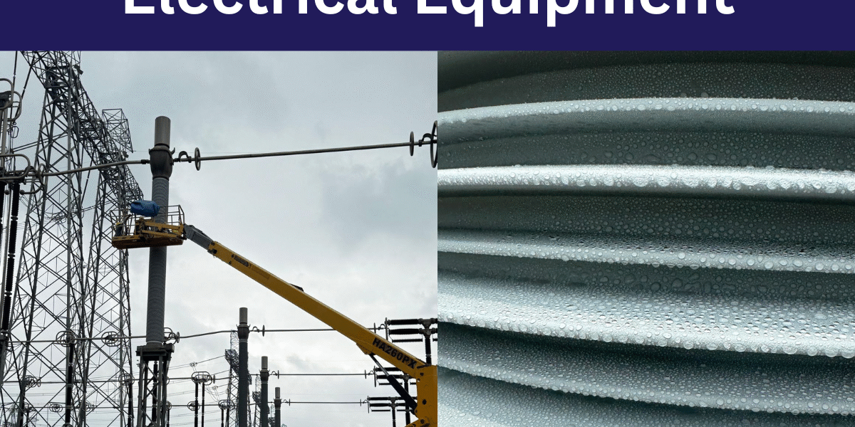 RTV silicone coating applied on electrical insulator for reliable protection against pollution, moisture, and flashovers.