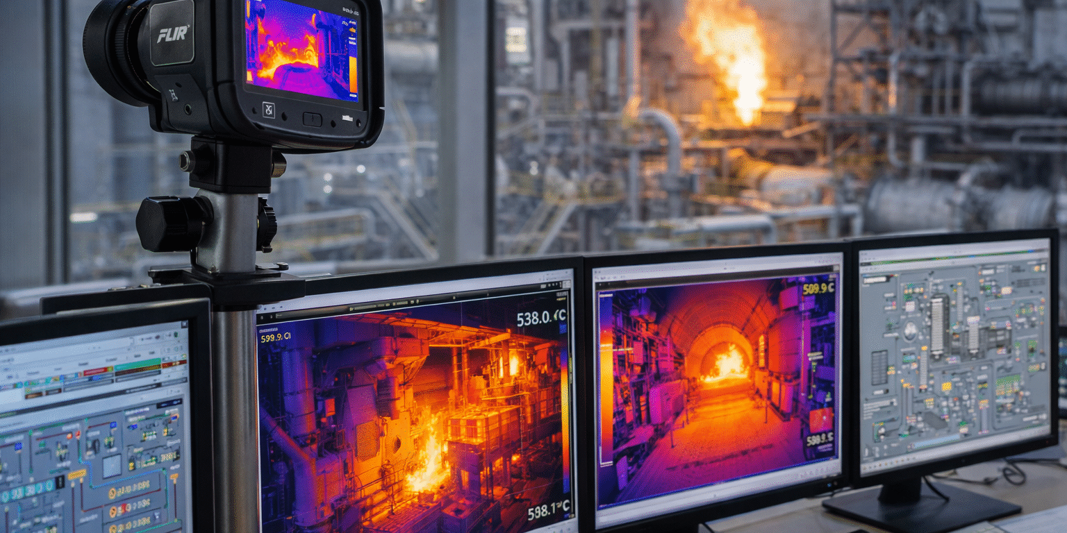 thermal imaging for electrical maintenance inspection of electrical panel detecting hotspot