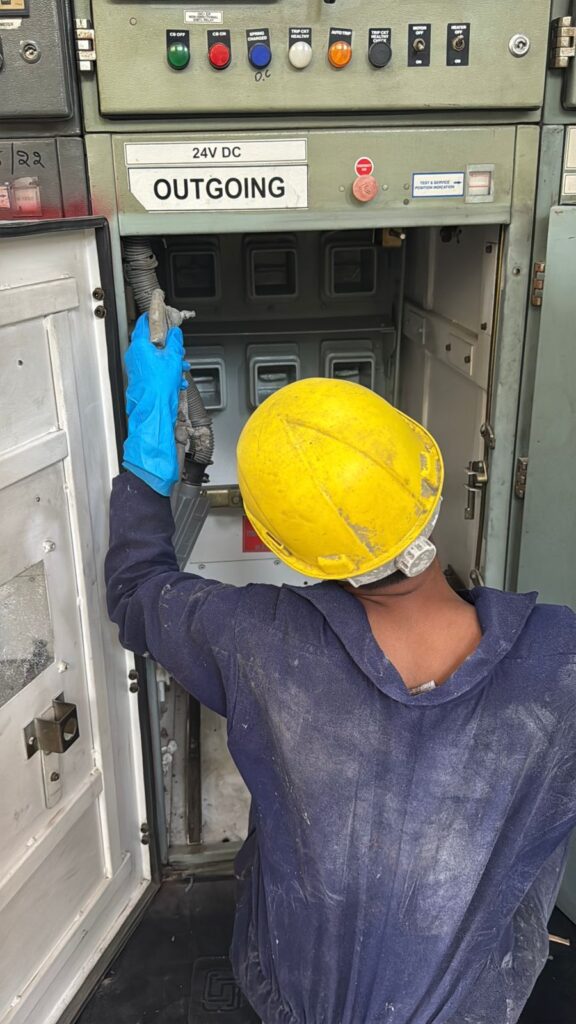 RTV coating application process substation