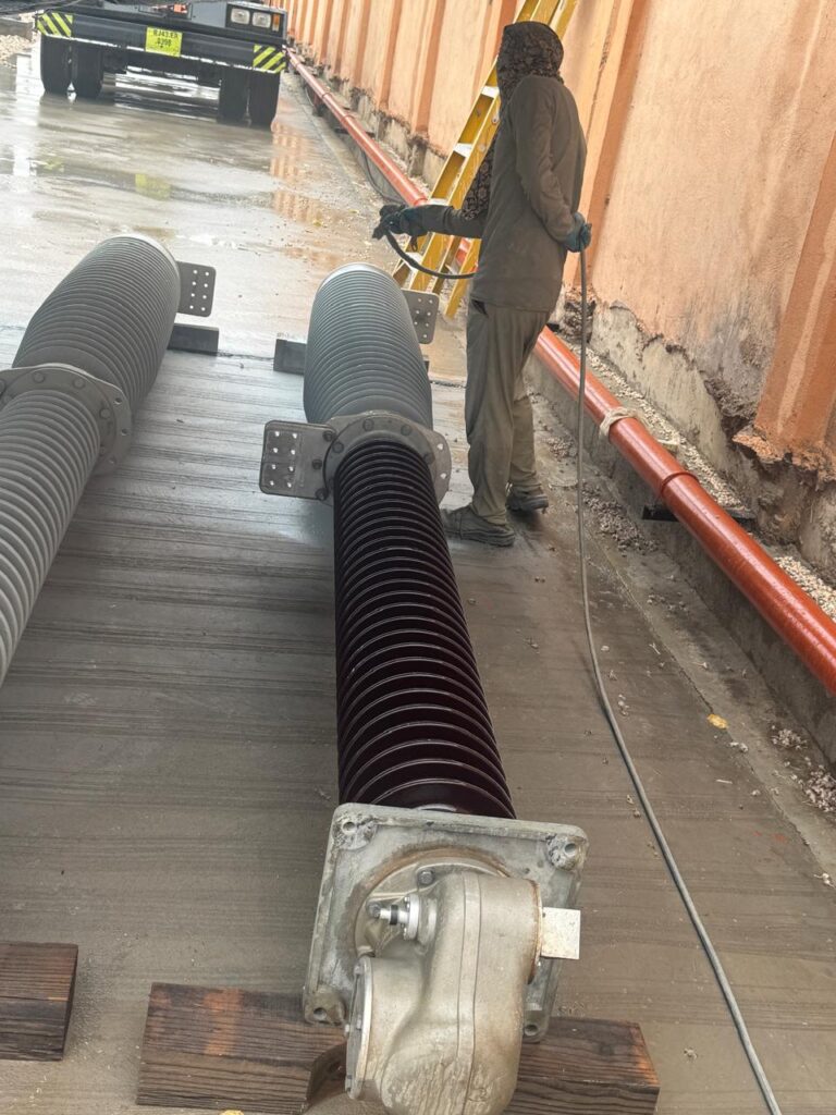 RTV coating application process substation