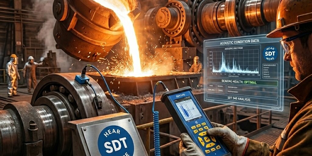 Slow rotating bearing monitoring in steel plant using ultrasound technology