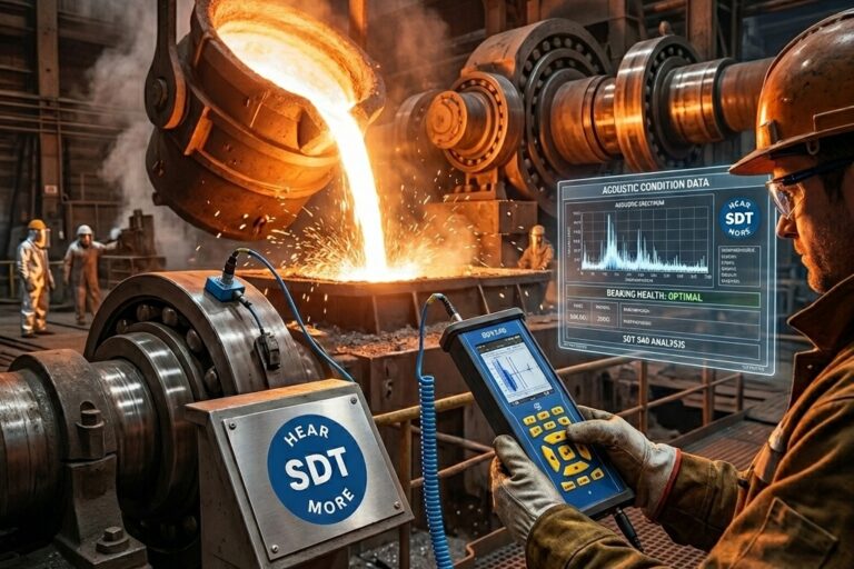 Slow rotating bearing monitoring in steel plant using ultrasound technology
